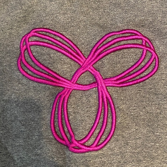TNA ARITZIA Heather Gray Hoodie with Pink Embroidery - Picture 2 of 4